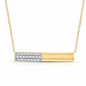 YELLOW GOLD DIAMOND PENDANT M7113
