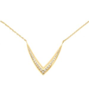 YELLOW GOLD DIAMOND NECKLACE H3442D