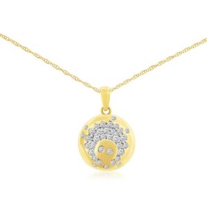 YELLOW GOLD DIAMOND PENDANT H3650D