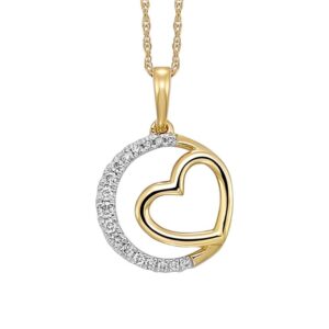YELLOW GOLD DIAMOND PENDANT PD39556-1YD
