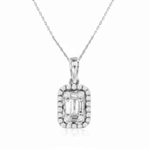 WHITE GOLD DIAMOND PENDANT WC9368D