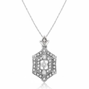 WHITE GOLD DIAMOND PENDANT WC842