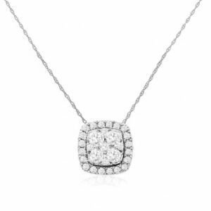 WHITE GOLD DIAMOND PENDANT WC9447D