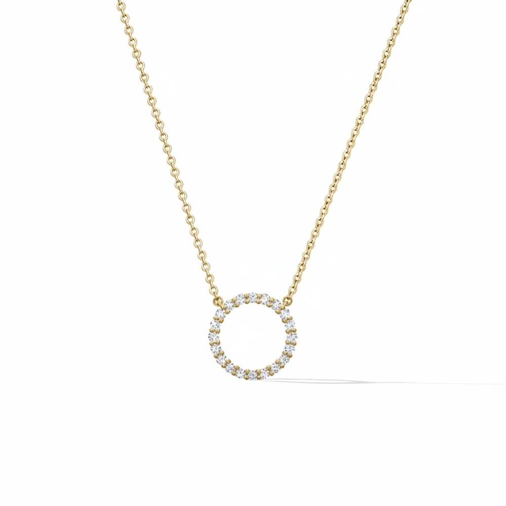 HEARTS ON FIRE SIGNATURE CIRCLE PENDANT HFPSIGC00408Y