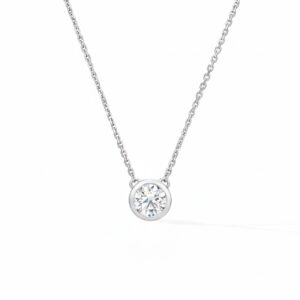 HEARTS ON FIRE CLASSIC BEZEL SOLITAIRE PENDANT HFPHCLABZ00108W