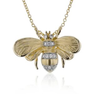 SIMON G. BEE PENDANT NECKLACE IN 18K DP274-Y