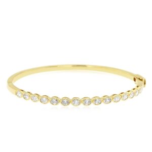 YELLOW GOLD DIAMOND BANGLE H2389D