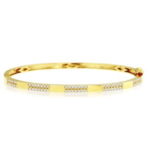 YELLOW GOLD DIAMOND BANGLE C9099D