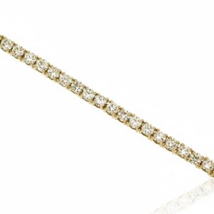 YELLOW GOLD DIAMOND TENNIS BRACELET C9192D