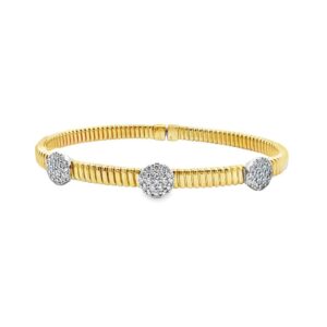 SIMON G. TWO TONE GOLD BANGLE LB2759