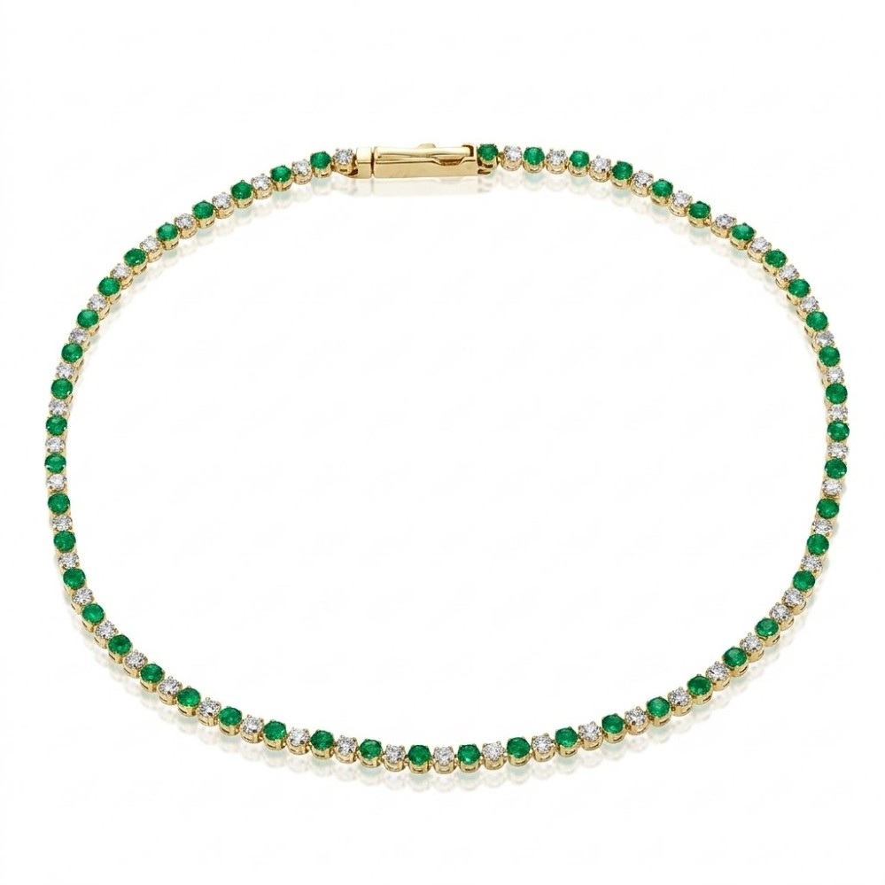 SIMON G. EMERALD & DIAMOND BRACELET IN 18K LB2044