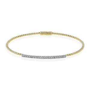 SIMON G. BEADED BANGLE IN 18K LB2343-Y