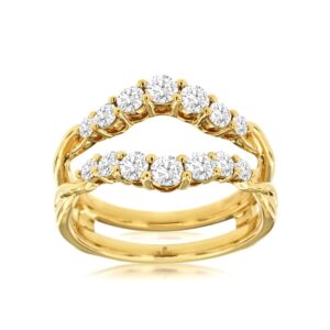 YELLOW GOLD DIAMOND INSERT RING C9251D