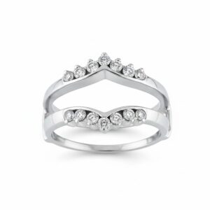 WHITE GOLD DIAMOND INSERT RING W2584