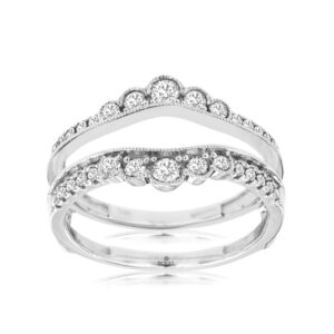 WHITE GOLD DIAMOND INSERT RING WC9229D