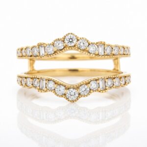 YELLOW GOLD DIAMOND RING JACKET M5027