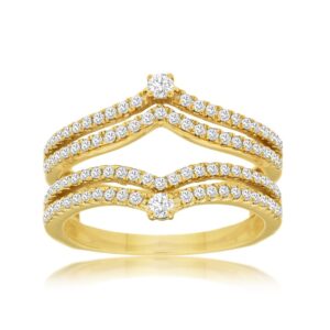 YELLOW GOLD DIAMOND INSERT RING C8751D
