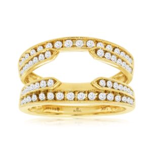 YELLOW GOLD DIAMOND INSERT RING C9245D