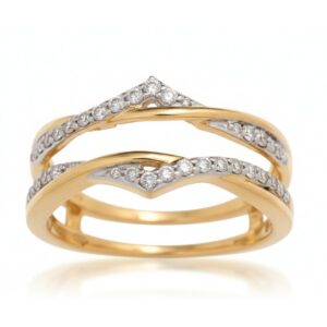 YELLOW GOLD DIAMOND RING WRAP M3759