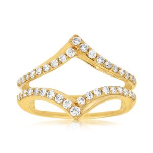 YELLOW GOLD DIAMOND INSERT RING C8228D
