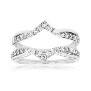 WHITE GOLD DIAMOND INSERT RING WC8234D