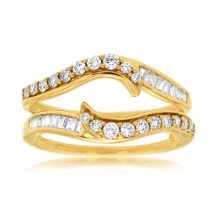 YELLOW GOLD DIAMOND WRAP RING C8231D
