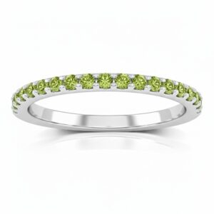 WHITE GOLD PERIDOT RING M6492