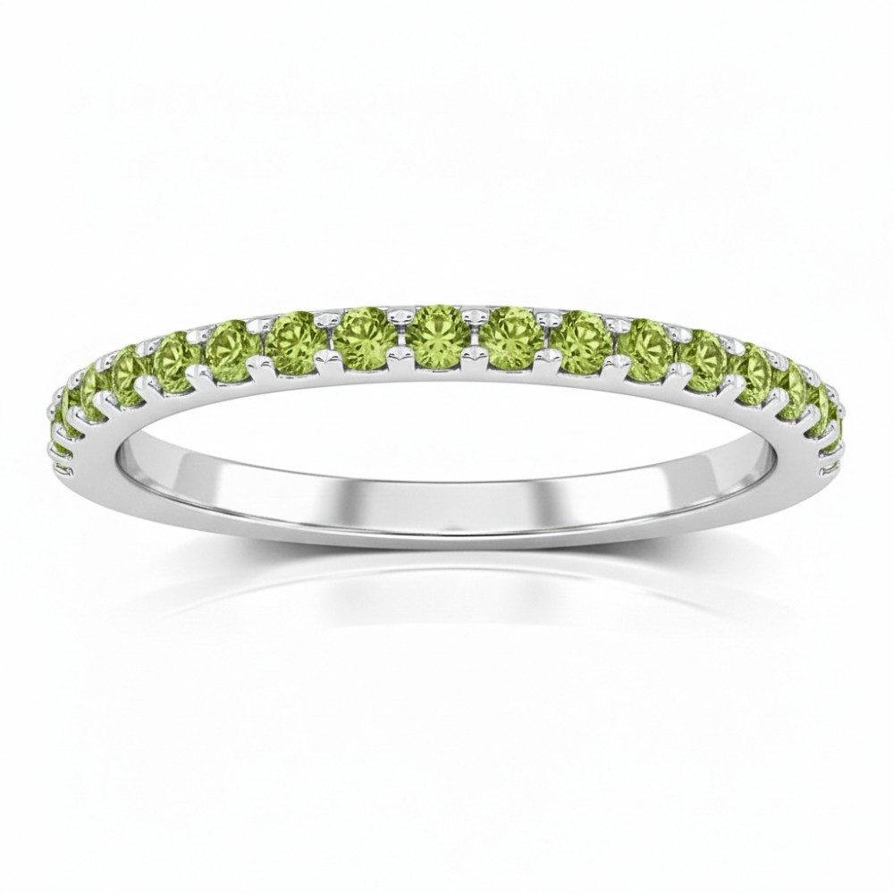 WHITE GOLD PERIDOT RING M6492