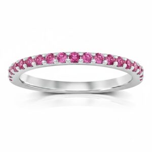 WHITE GOLD PINK TOURMALINE RING M6494