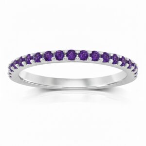 WHITE GOLD AMETHYST RING M6486