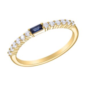 YELLOW GOLD SAPPHIRE & DIAMOND RING M6781