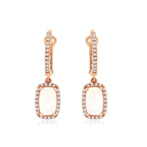 ROSE GOLD OPAL & DIAMOND EARRINGS PC6367F