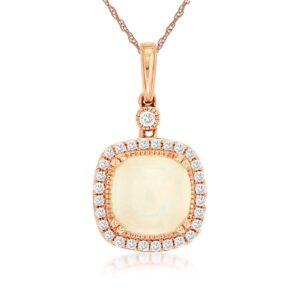 ROSE GOLD OPAL & DIAMOND PENDANT PC7497F