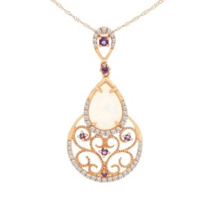 ROSE GOLD OPAL & DIAMOND PENDANT PC6965F