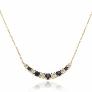 YELLOW GOLD SAPPHIRE & DIAMOND PENDANT C9517SP