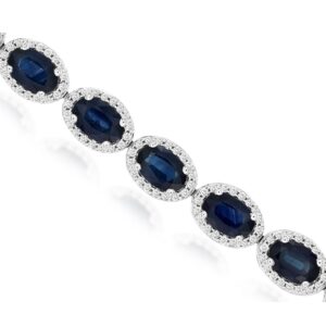 WHITE GOLD SAPPHIRE & DIAMOND BRACELET WC8991S