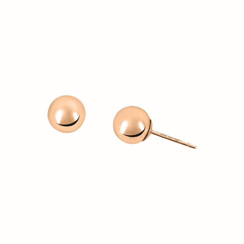 8MM ROSE GOLD BALL STUD EARRINGS 5Q608P