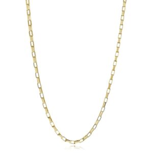 ITALGEM STEEL GOLD-IP POLISHED REC-BOX CHAIN SYN91-20