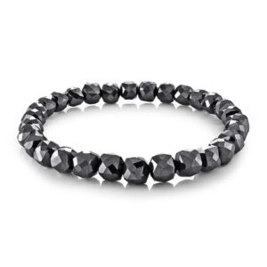 ITALGEM STEEL HEMATITE BEADED BRACELET BB-390-M