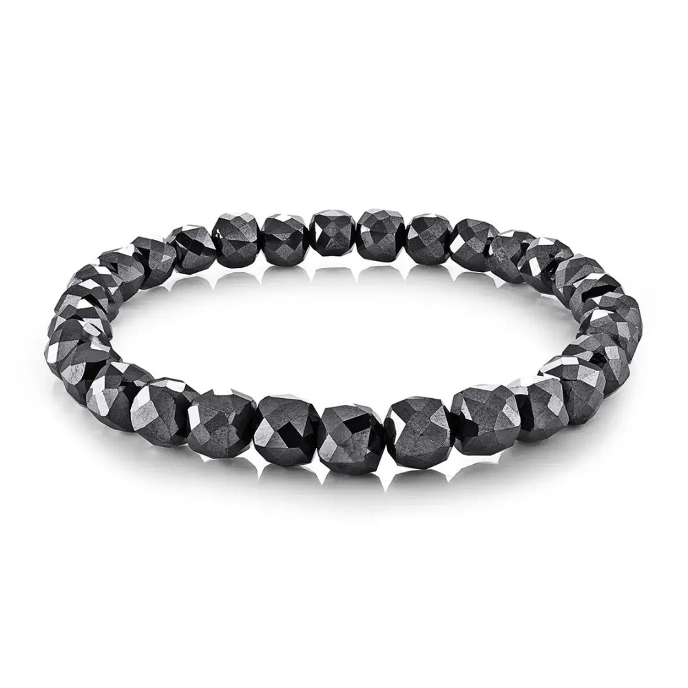 ITALGEM STEEL HEMATITE BEADED BRACELET BB-390-M