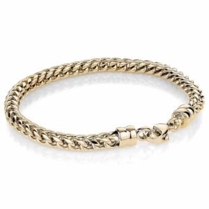 ITALGEM STEEL GOLD-IP POLISHED FRANCO BRACELET SMB211