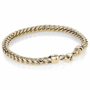 ITALGEM STEEL GOLD-IP POLISHED FRANCO BRACELET SMB211