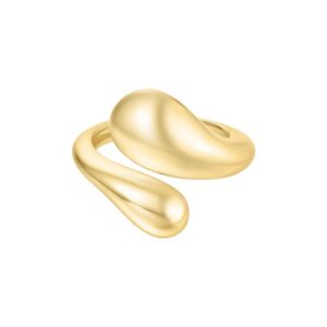 ANIA HAIE GOLD SCULPTURAL CROSSOVER RING R062-03G