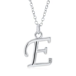 ITALGEM STEEL CURSIVE-LETTER NECKLACE INITIAL1-E