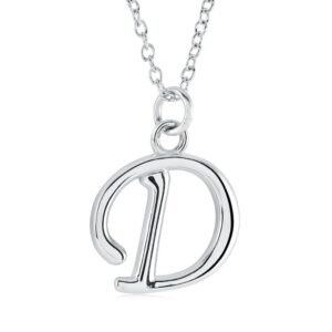 ITALGEM STEEL CURSIVE-LETTER NECKLACE INITIAL1-D