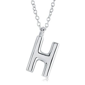 ITALGEM STEEL BUBBLE-LETTER NECKLACE INITIAL2-H
