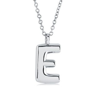 ITALGEM STEEL BUBBLE-LETTER NECKLACE INITIAL2-E