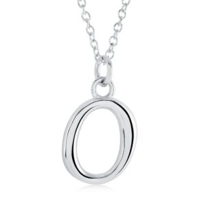 ITALGEM STEEL CURSIVE-LETTER NECKLACE INITIAL1-O