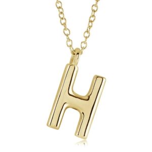 ITALGEM STEEL BUBBLE-LETTER NECKLACE INITIAL2-H-GO