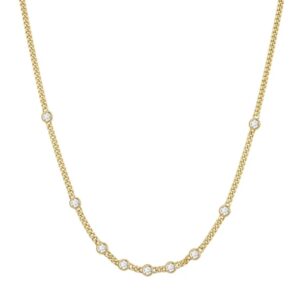 ANIA HAIE GOLD MULTI STATION ROUND STONE CHAIN NECKLACE N066-05G